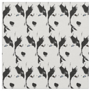 Husky Fabric Siberian husky Fabrics Hund Mönster Tyg