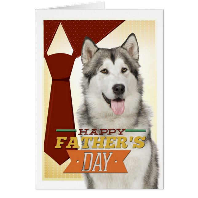 Husky Fars dag Card Hälsningskort (Framsidan)
