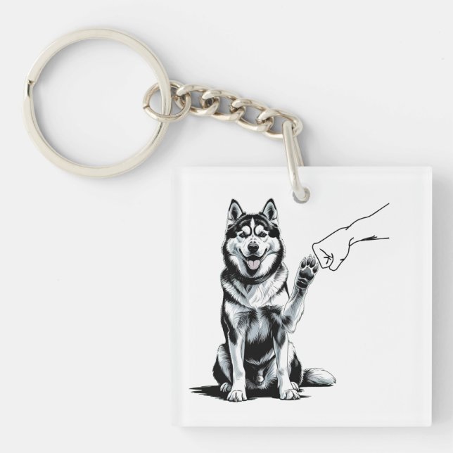Husky Fist Bump Tee – Lojalitet Möttar Stil (Framsidan)