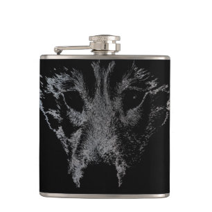Husky Flask Anpassad Husky Varg Valp Drickflaska Fickplunta