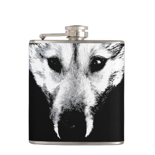 Husky Flask Anpassningsbar Husky Varg Valp Drink- Fickplunta