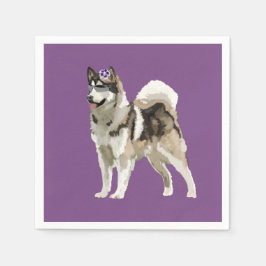 Husky Flower Lila Napkins Pappersservett