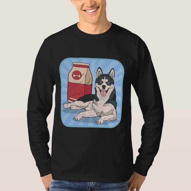 Husky Food Stil T Shirt (Framsida)