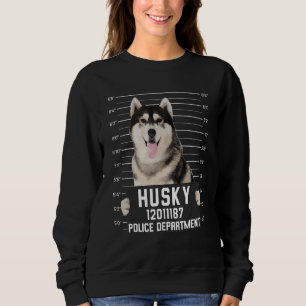 Husky Förbrytarbilder Kriminell Hund T Shirt