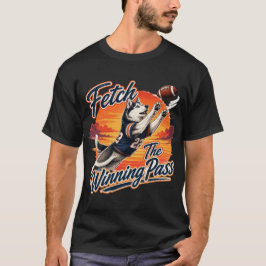 Husky Fotbollsfångst Vintagegrafik T Shirt