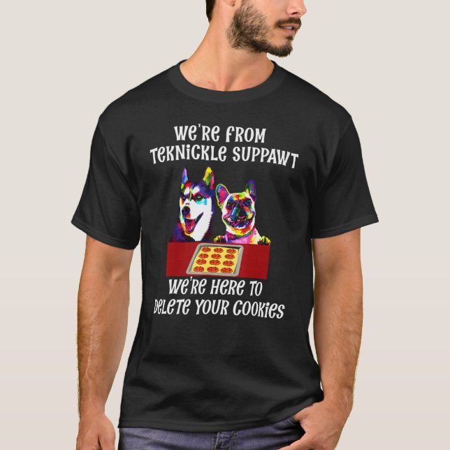 Husky Fransk Bulldog T Shirt (Framsida)
