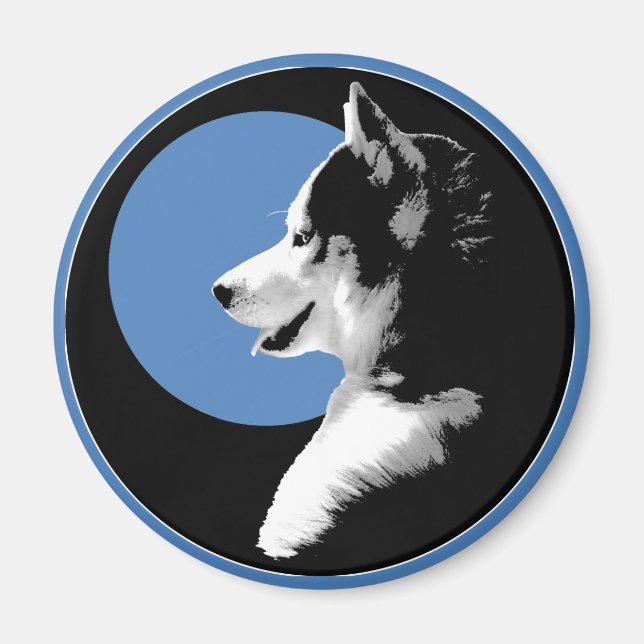 Husky Fridge Magnet Alaska Sled Hund Magnet / Gift (Framsidan)