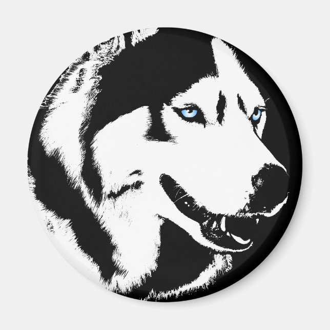 Husky Fridge Magnet Alaska Sled Hund Magnet / Gift (Framsidan)