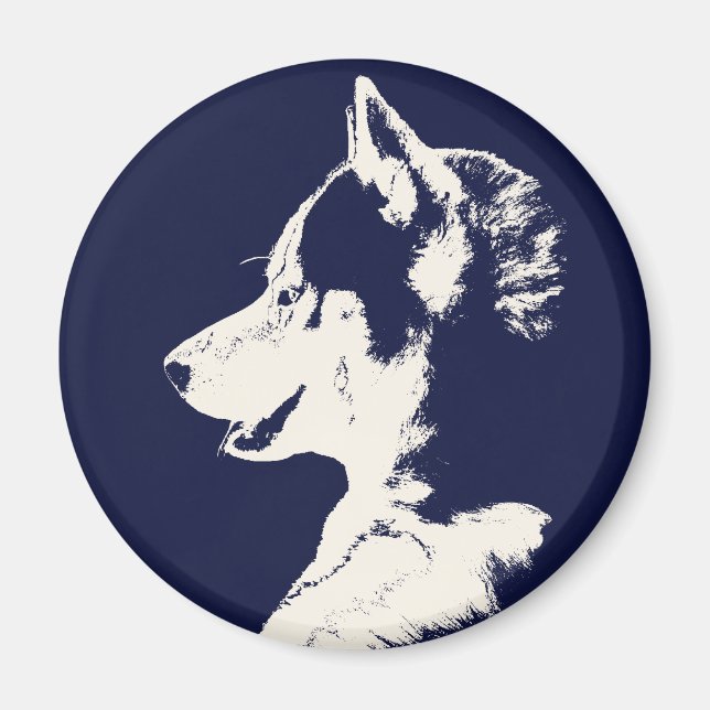 Husky Fridge Magnet Alaska Sled Hund Magnet / Gift (Framsidan)