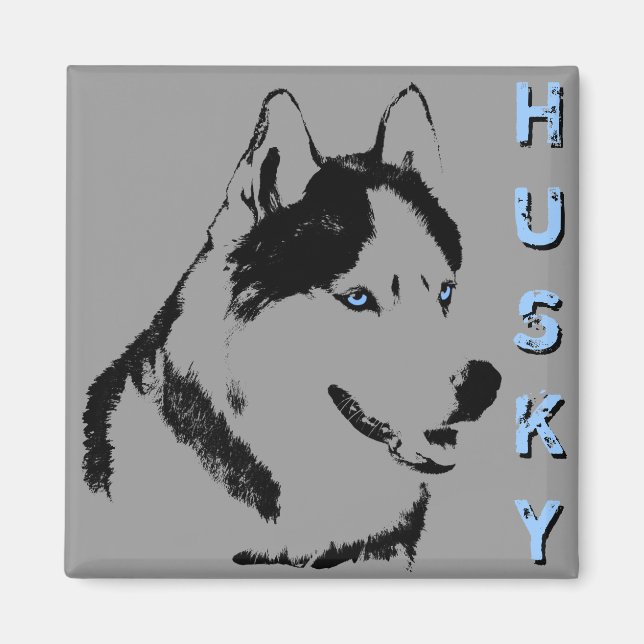 Husky Fridge Magnet Alaska Sled Hund Magnet / Gift (Framsidan)