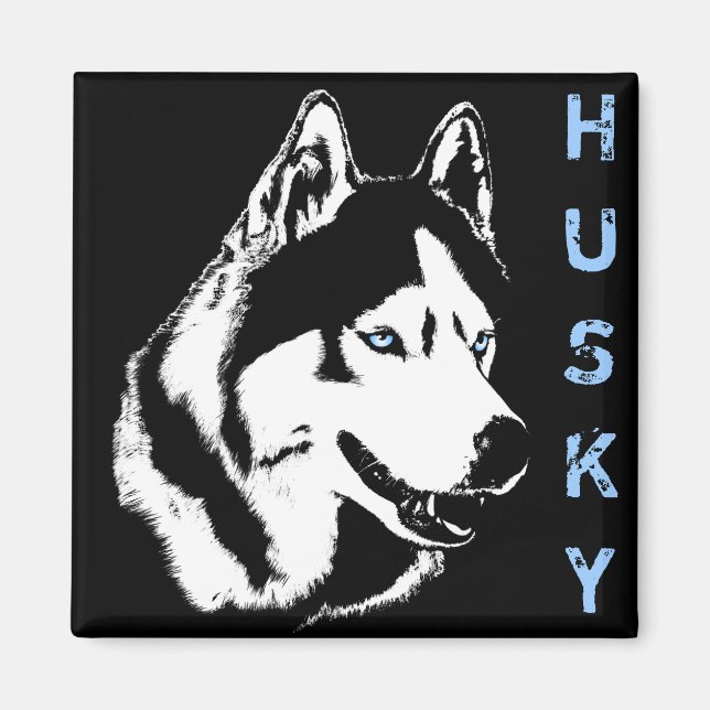 Husky Fridge Magnet Alaska Sled Hund Magnet / Gift (Framsidan)