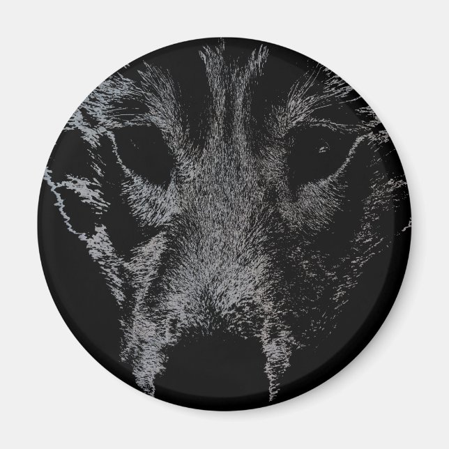 Husky Fridge MagnetSled Hund Varg Magnet/Gift Magnet (Framsidan)