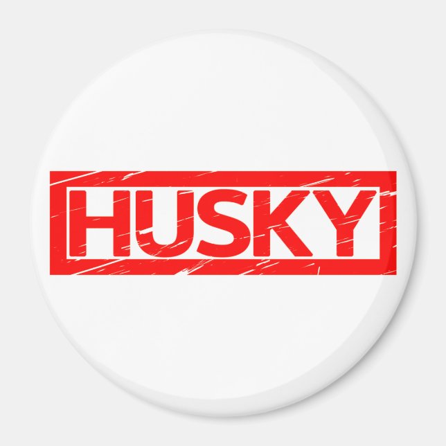 Husky Frimärke Magnet (Framsidan)