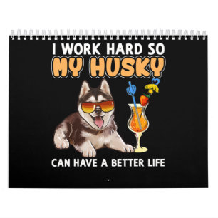 Husky-gåva Funny Husky Älskare Gift Kalender