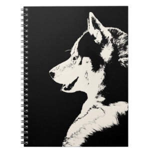 Husky gåvor & bokar för valpanteckningsboksiberian anteckningsbok