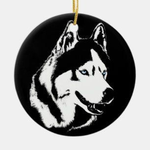 Husky gåvor för hund för prydnadMalamuteminnessak Julgransprydnad Keramik