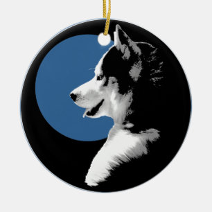 Husky gåvor för hund för prydnadMalamuteminnessak Julgransprydnad Keramik