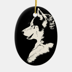 Husky gåvor för hund för prydnadMalamuteminnessak Julgransprydnad Keramik