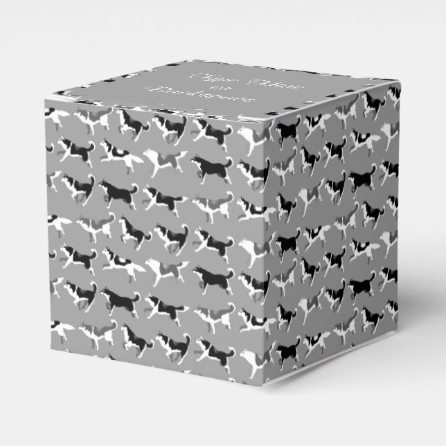 Husky Gift Box Personalize Husky Sled Hund Team Bo Presentaskar (Framsidan Sidan)