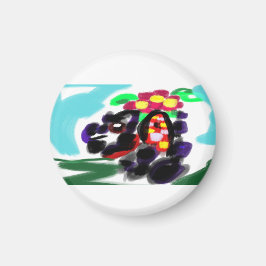 Husky glädje magnet
