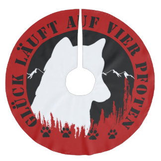 Husky-Glück läuft auf vier Pfoten Julgransmatta Borstad Polyester