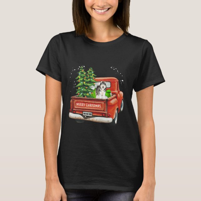 Husky God jul T Shirt (Framsida)
