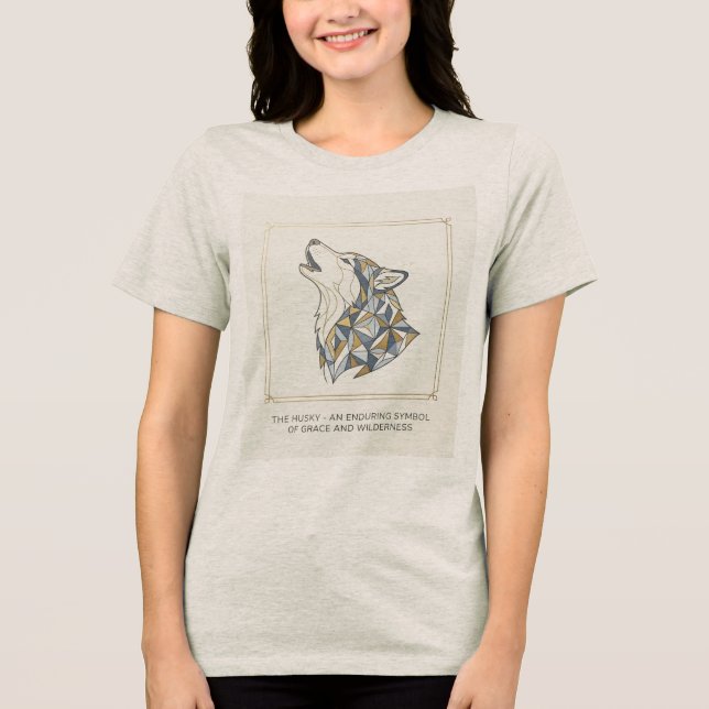Husky Grace & Wilderness – Kvinnor Heathergrå T Shirt (Framsida)