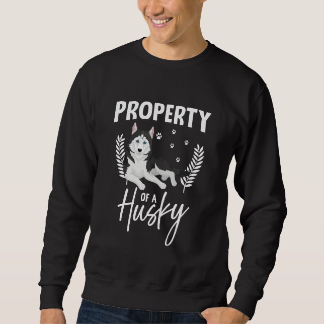 Husky  Grafik För Kvinnor Män Barn Husky 4 Lång Ärmad Tröja (Framsida)