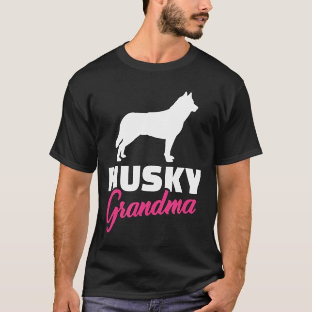 Husky Grandma T Shirt (Framsida)