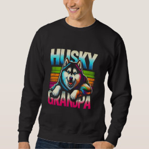 Husky Grandpa Siberian husky Hund Pet För manar Lång Ärmad Tröja