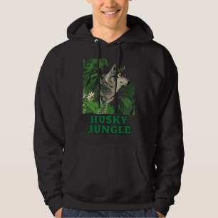 Husky Grönt Jungle Stil Hoodie