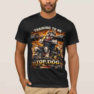 Husky Gym Tränings Topphund Rolig Fitness T-Shirt