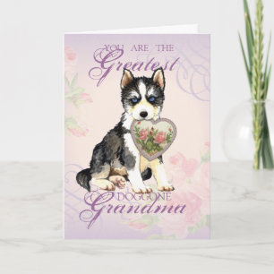 Husky Heart Grandma Kort