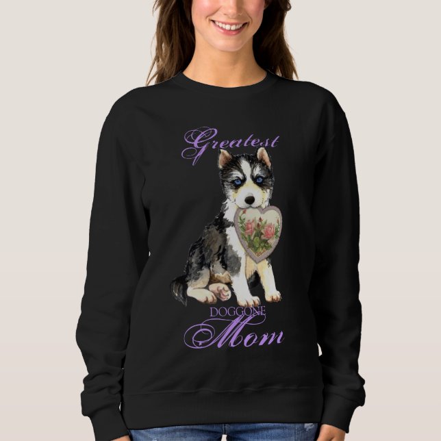 Husky Heart Mamma T Shirt (Framsida)