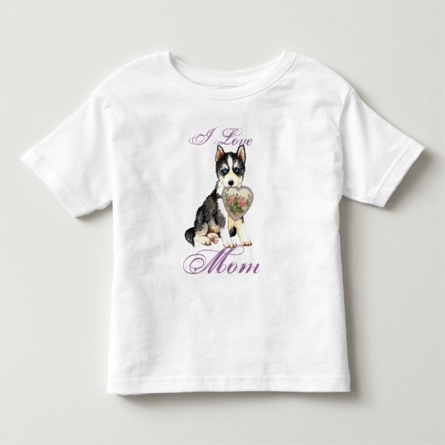 Husky Heart Mamma T-shirt (Framsida)