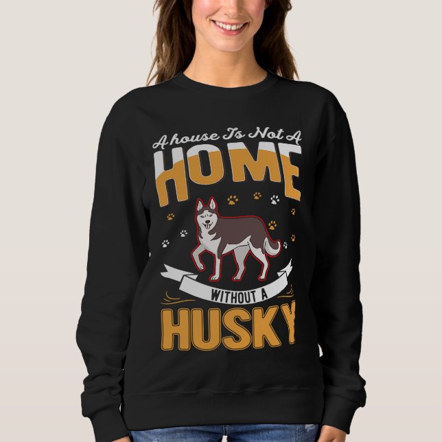 Husky Home Siberian Husky T Shirt (Framsida)