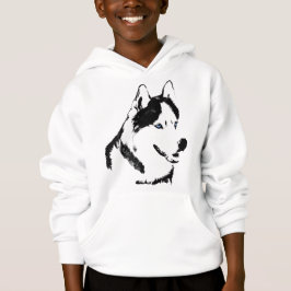 Husky Hoodie Barn Sled Hund Barn Husky Sweatshirt Tröja