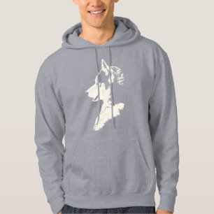 Husky Hoodie Varg Art Hooded Sweatshirt Hund tröja
