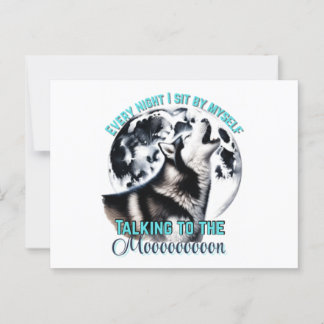 Husky Howl Postcard Vykort