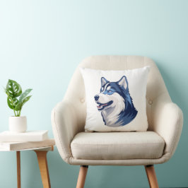 Husky Howlers Husky Hund Power Logotyp Art Kudde