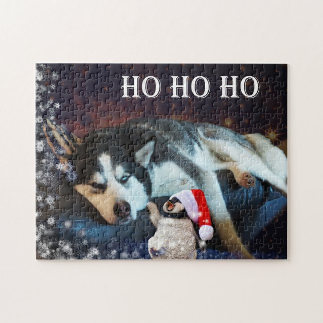 Husky Humbug jul Pussel (Horisontell)
