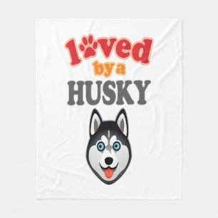 Husky Hund älskare Fleecefilt