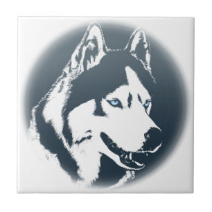 Husky Hund Art Ceramic Tile Sled Hund Decor & Gift Kakelplatta