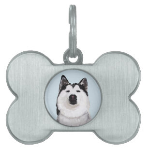 Husky hund Ben Pet Tag ID-bricka Husdjur