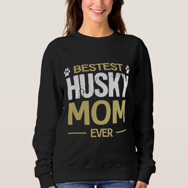 Husky Hund Bestest Husky Mamma All T Shirt (Framsida)