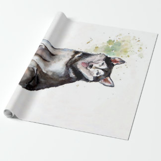 Husky hund Canvas Presentpapper