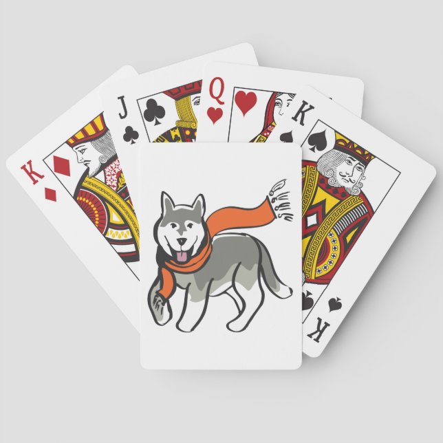 Husky Hund Casinokort (Baksidan)