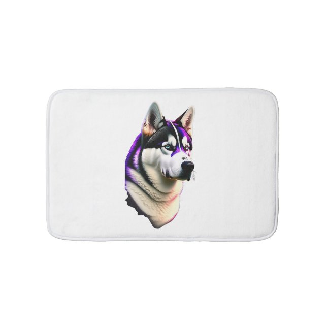 Husky Hund design Badrumsmatta (Framsidan)