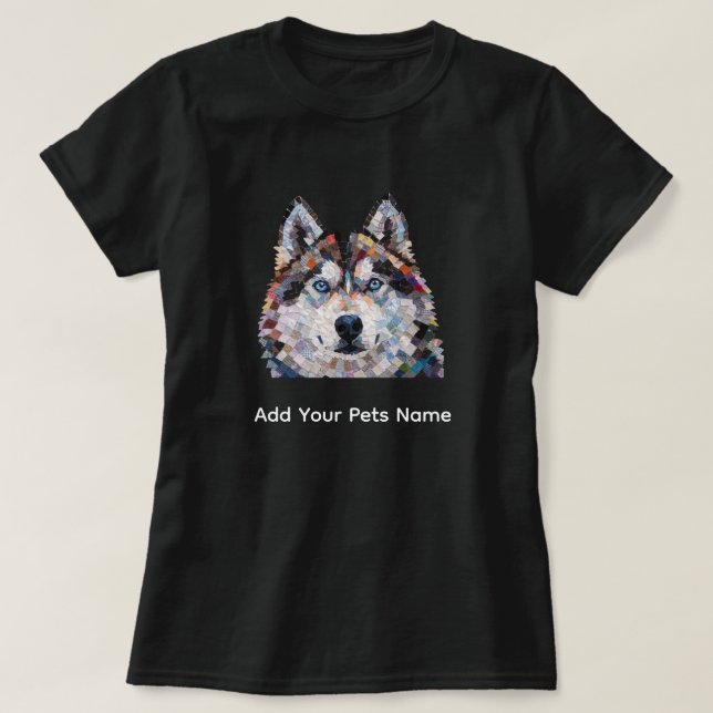 Husky Hund Design T-shirt (Design framsida)