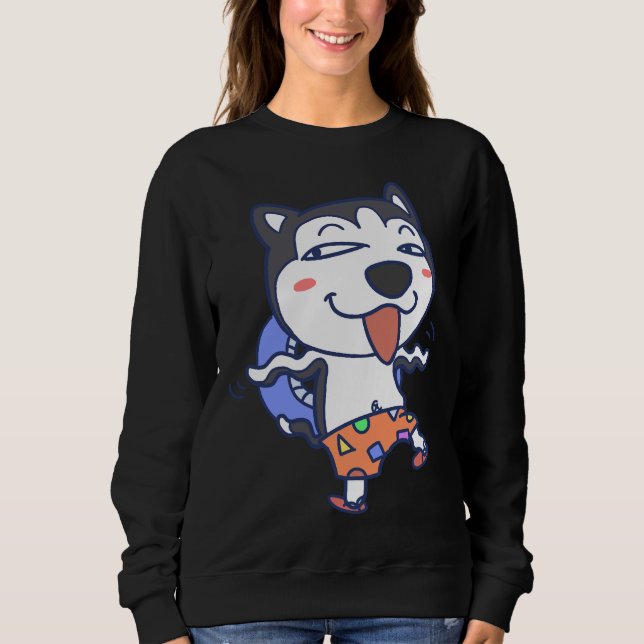 Husky Hund Expression T Shirt (Framsida)